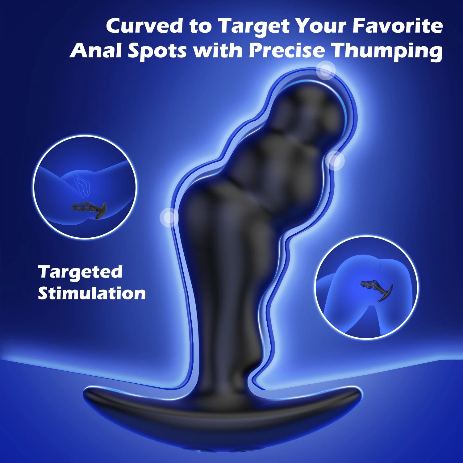Silicone Prostate Massager & Anal Plug Vibrator for Male G-Spot Stimulation