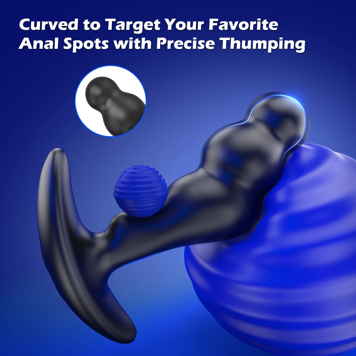Silicone Prostate Massager & Anal Plug Vibrator for Male G-Spot Stimulation