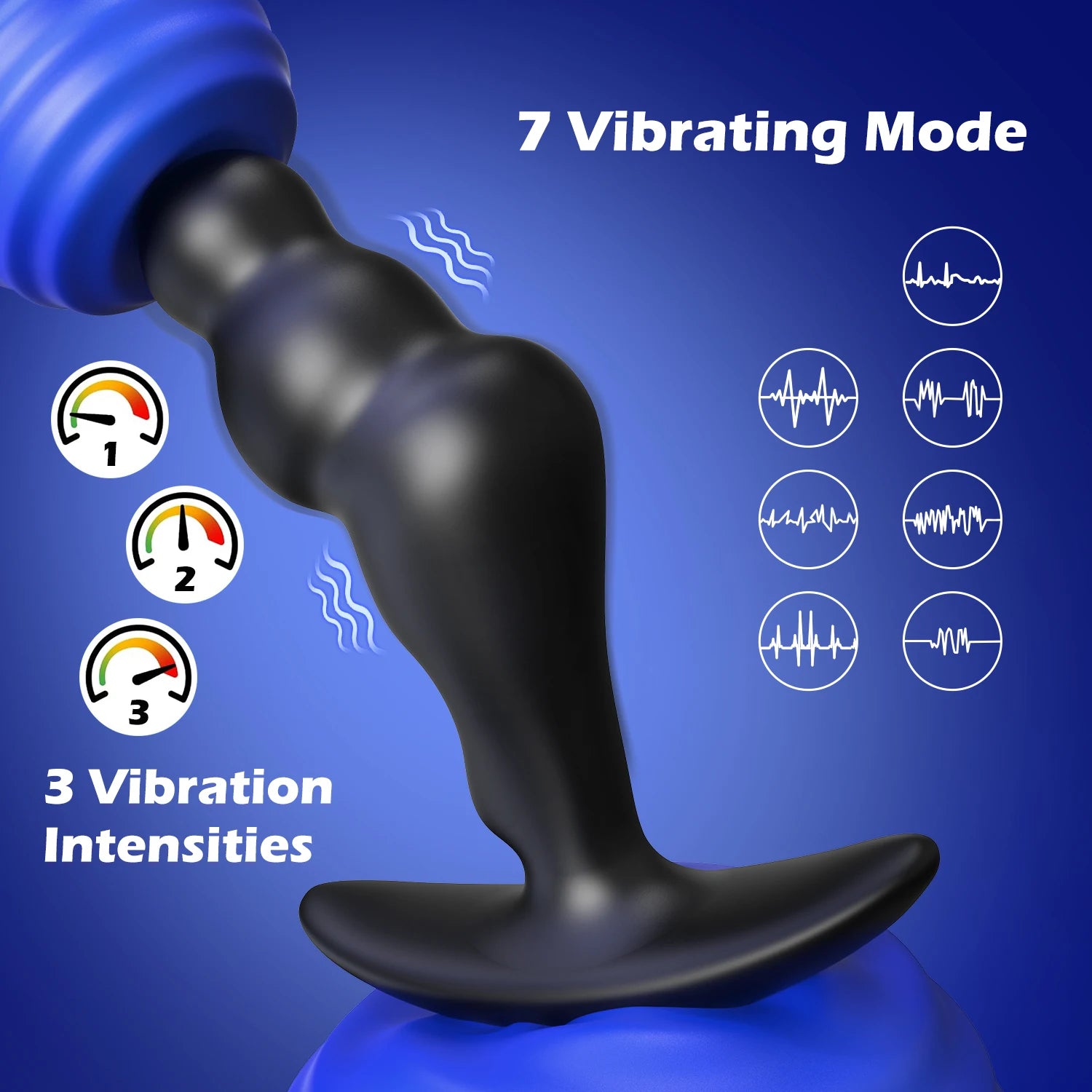 Silicone Prostate Massager & Anal Plug Vibrator for Male G-Spot Stimulation