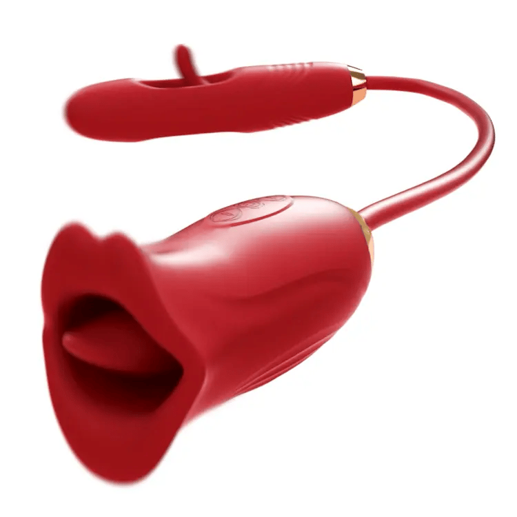 G Spot Flapping Vibrator with Kissing Function & Vibrating Tongue