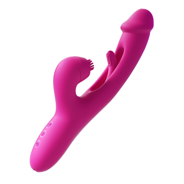 3-in-1 Kissing and Triple-Tap Vibrator – Clit & G-Spot Pleasure – Oronova