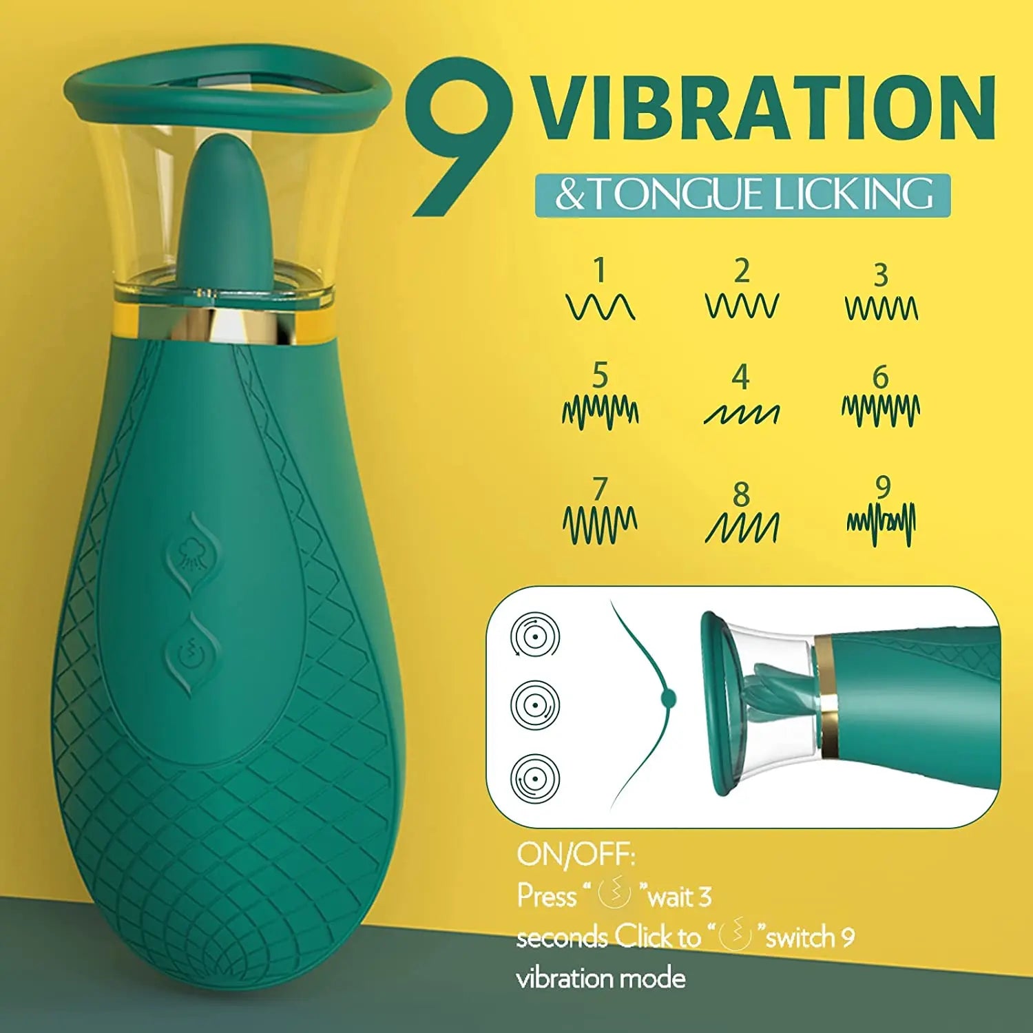 Tongue-inspired vibrator for ultimate licking and sucking pleasure