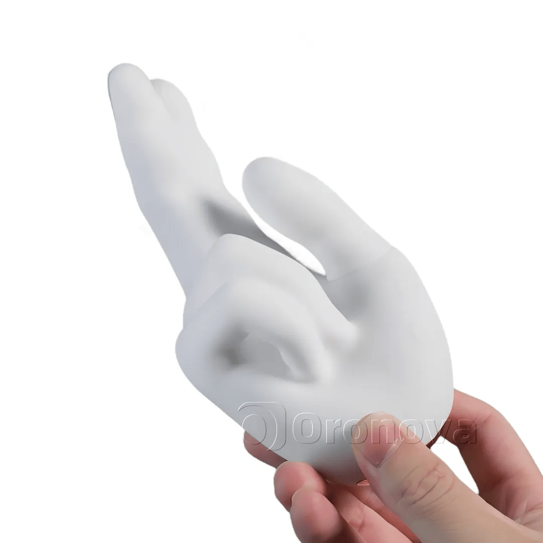 Hand-Shaped Warming Vibrator–10 Vibration Modes,10Tapping Patterns & Dual-Finger Stimulation