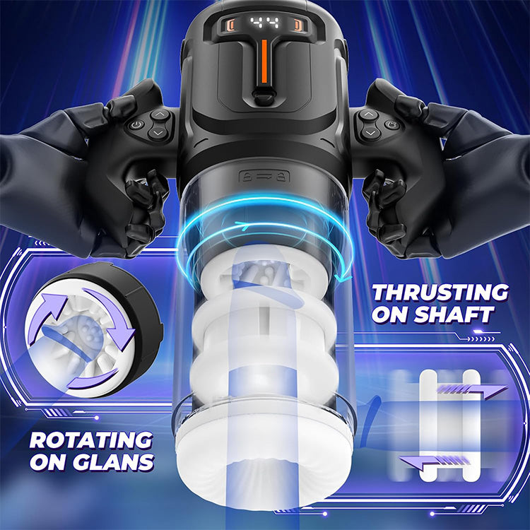Dual-Action Thrusting & Rotating Male Masturbator