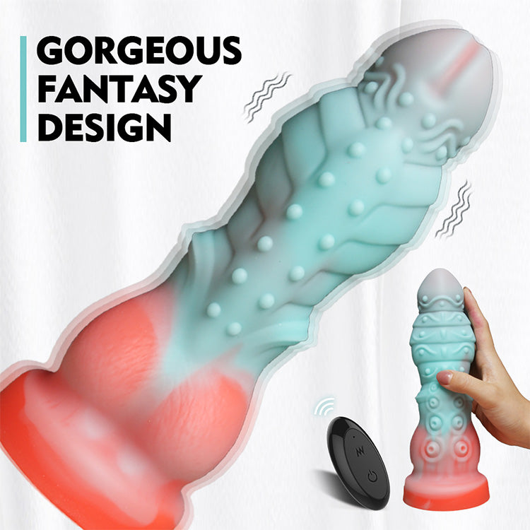 6.30 inch 16 cm Poseidon Pulse Remote Dildo