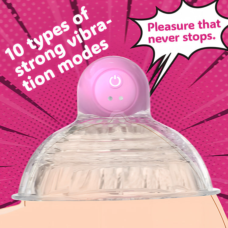 Vacuum Nipple Vibrator with 10 Vibration Modes & Wireless Remote