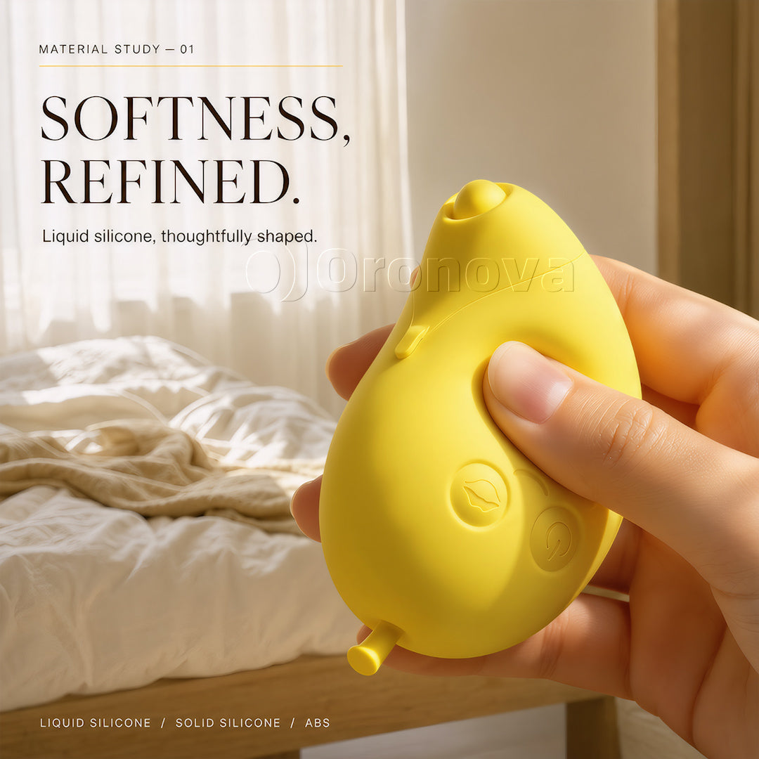 Mango and Banana 2-in-1 Dual Stimulation Sucking and Tapping Bluetooth Vibrator
