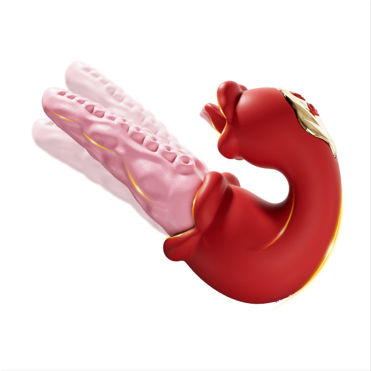 2-in-1 Octopus Vibrator with Tongue Tease – 10 Vibration Modes