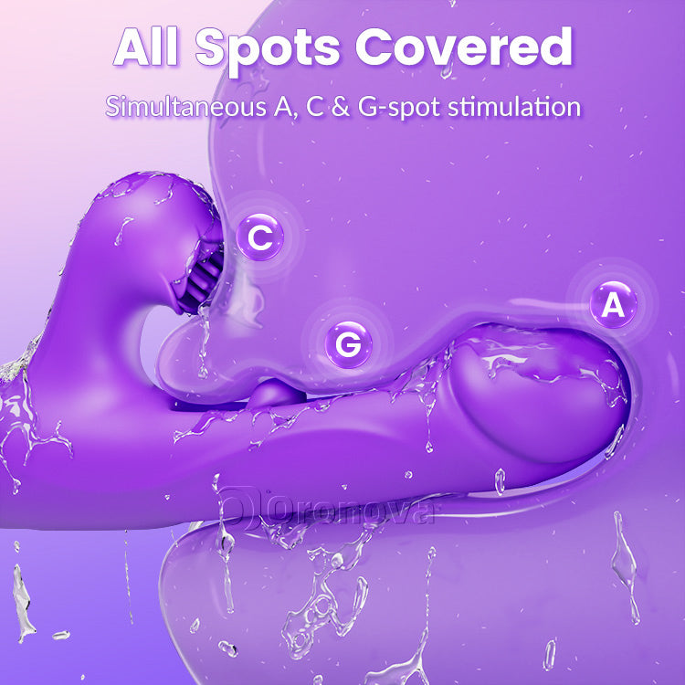 Push-pull vibrator, teasing the clitoris, triple stimulation