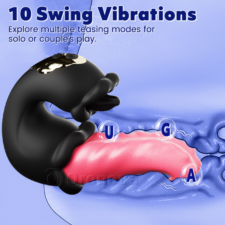 Dual Rose Vibrator with Thrusting Shaft and Licking Tongue