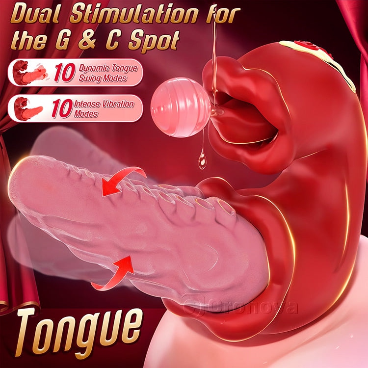 2-in-1 Octopus Vibrator with Tongue Tease – 10 Vibration Modes