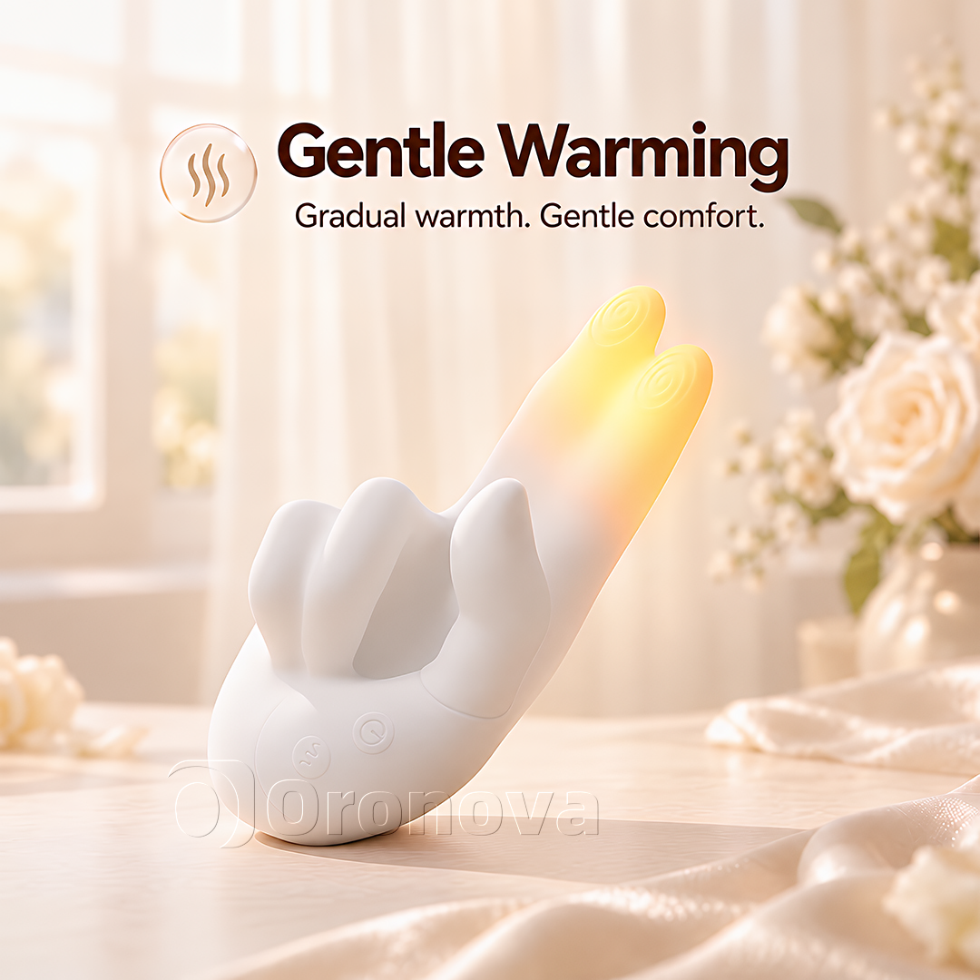 Hand-Shaped Warming Vibrator–10 Vibration Modes,10Tapping Patterns & Dual-Finger Stimulation