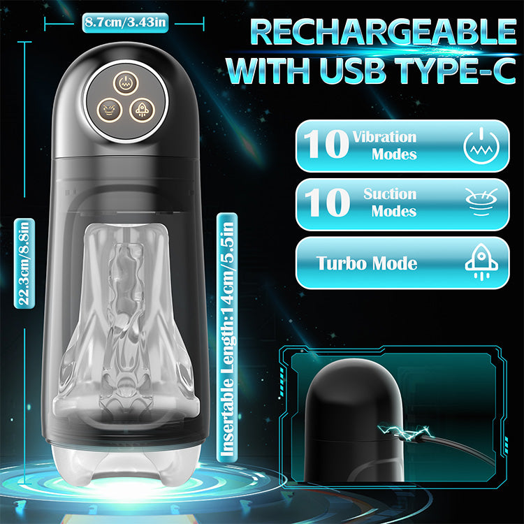 Automatic Male Masturbator – 9 Suction & Vibration Modes with Whirlpool Function