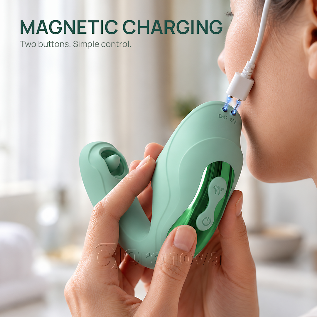 Tongue & Tapping 2-in-1 Vibrator – Licking Clitoral Stimulation 7 Licking& 7 Tapping Modes