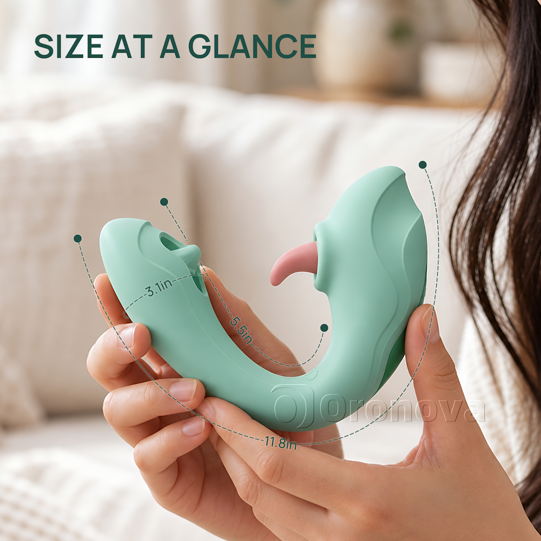 Tongue & Tapping 2-in-1 Vibrator – Licking Clitoral Stimulation 7 Licking& 7 Tapping Modes