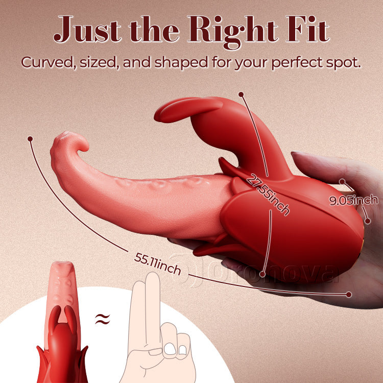 Tongue vibrator 10 modes, dual point stimulation, silent design