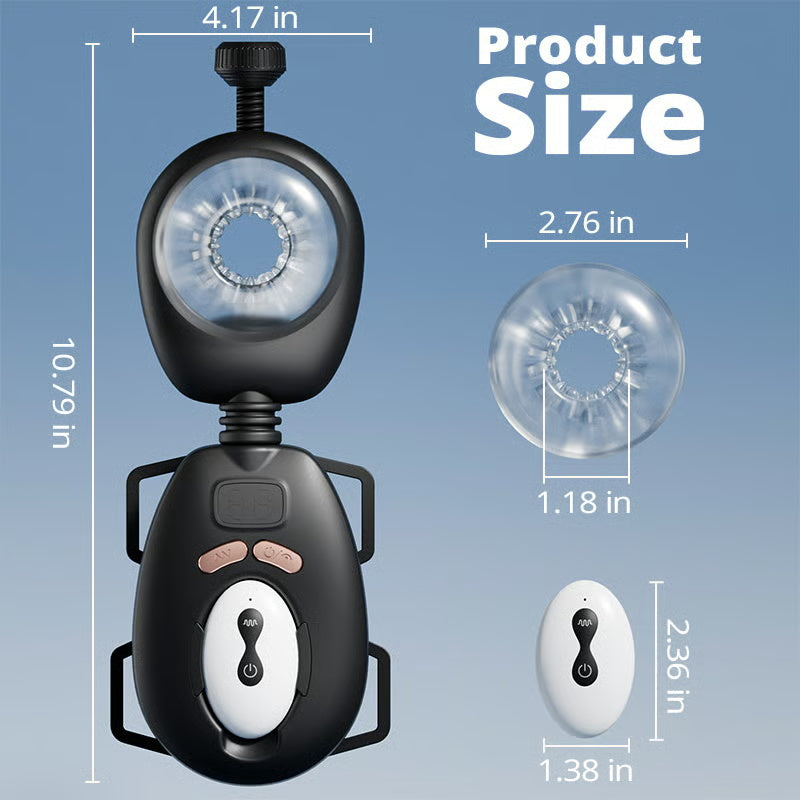 Wearable masturbator, adjustable tightness, remote control