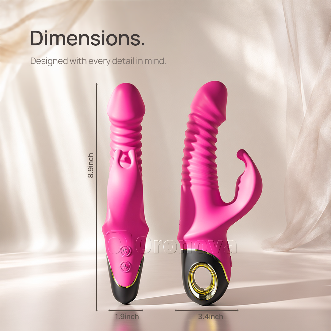 3-in-1 Thrusting Rabbit Vibrator 9 Vibration Modes