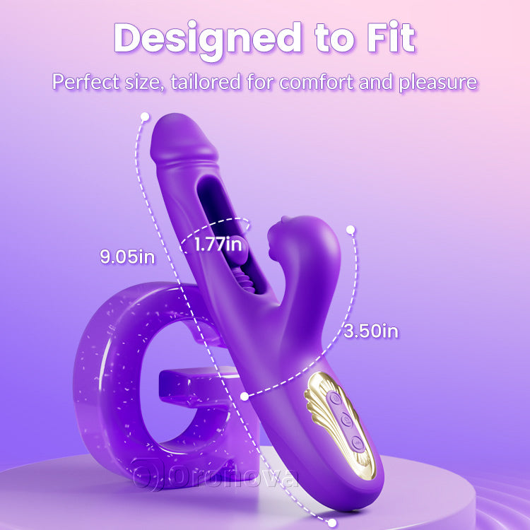 Push-pull vibrator, teasing the clitoris, triple stimulation