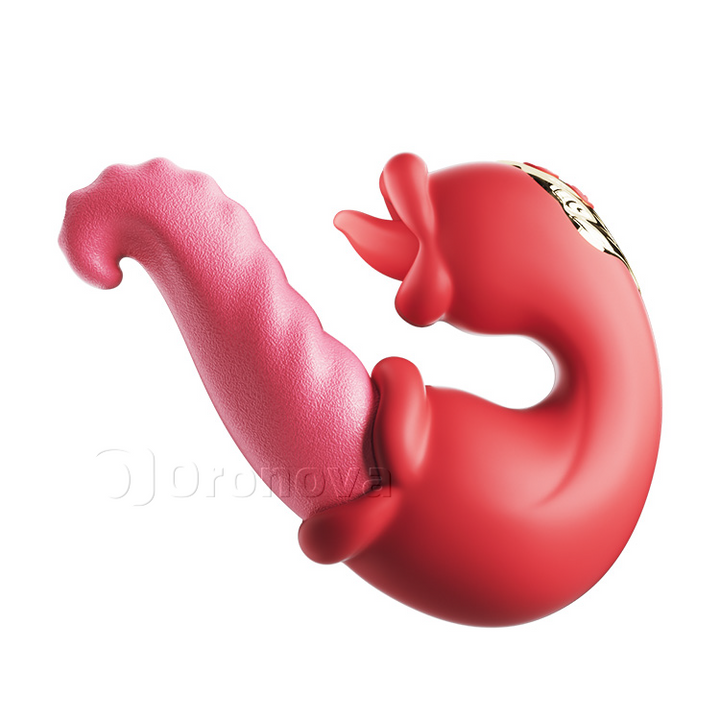 Twin Rose Thrusting G Spot Vibrator - Tongue Teasing & Vibrating Oronova Twin Rose Thrusting G Spot Vibrator - Tongue Teasing & Vibrating Oronova