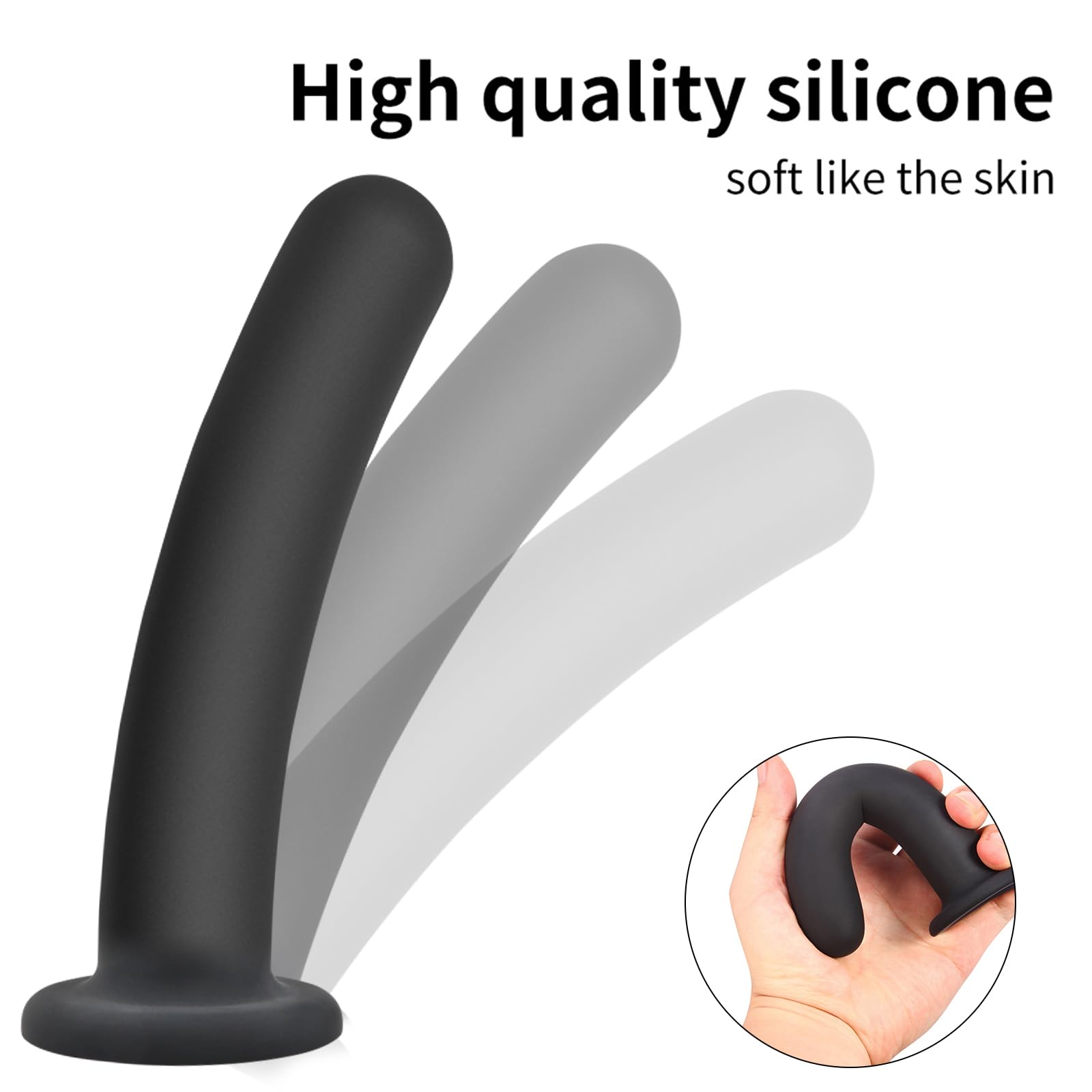 Silicone Anal Plug Kit with Suction Base for Prostate & G-Spot Play