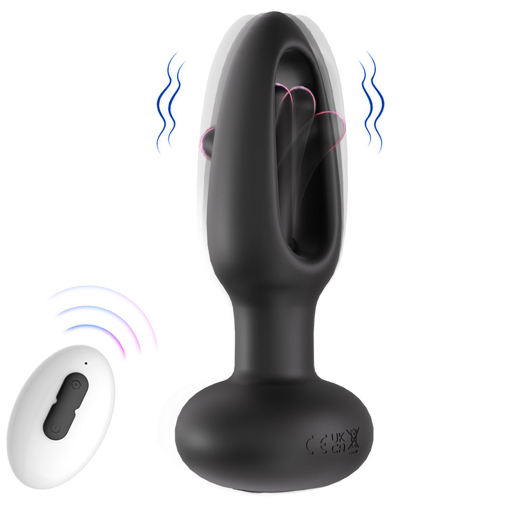 Anal Flapping Dildo Butt Plug - Vibrating & Portable