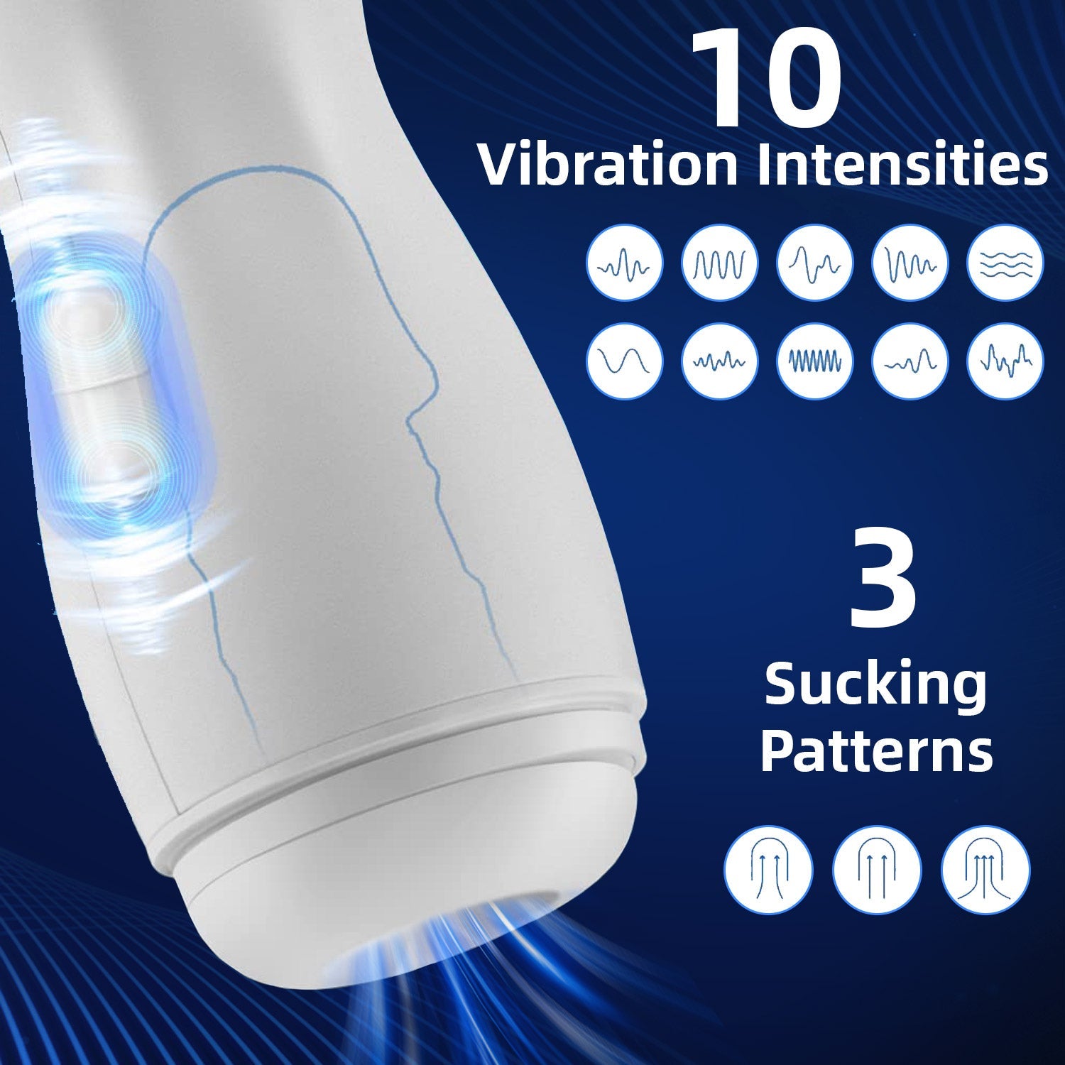 Auto Sucking Male Masturbator - Vibrating & Heating