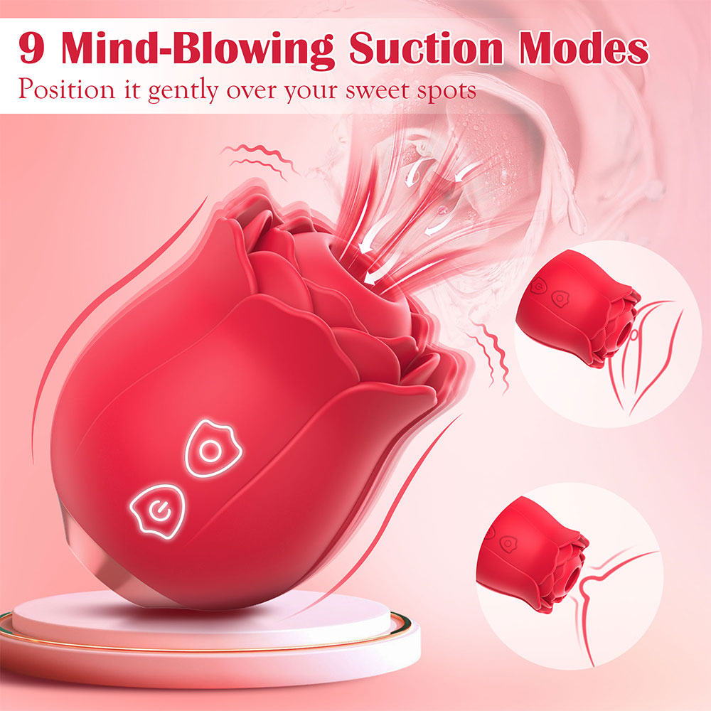 Rosebud Suction Stimulator with Rhythmic Tapping