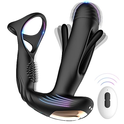 Flapping Anal Dildo Massager - Vibration & Cock Ring