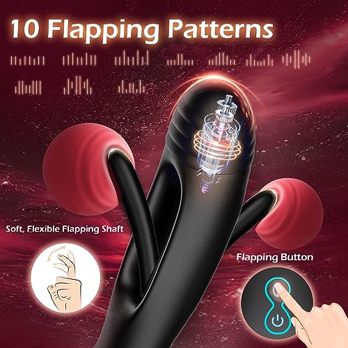 Flapping Anal Dildo Massager - Vibration & Cock Ring