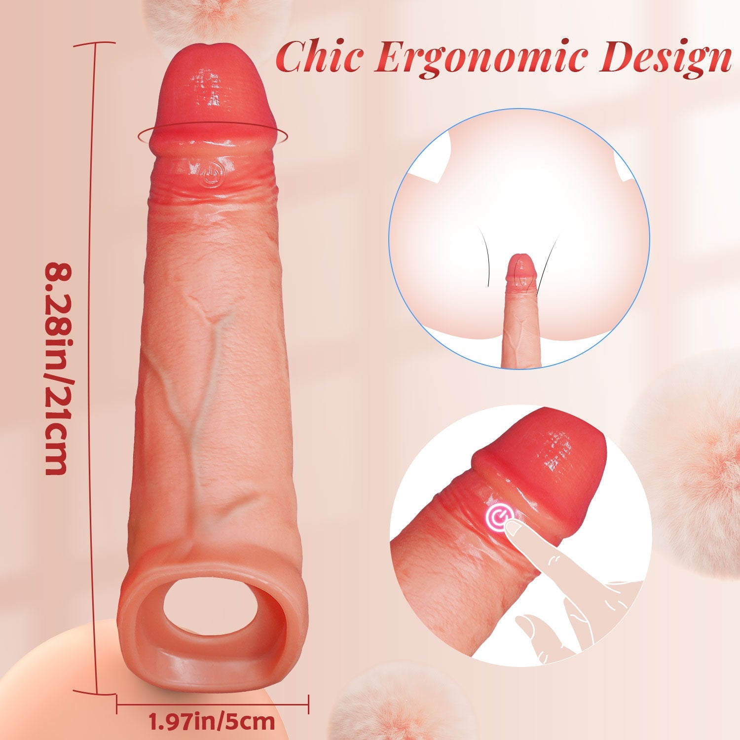 Penis Sleeve Cock Ring - Vibrating & App Contolled