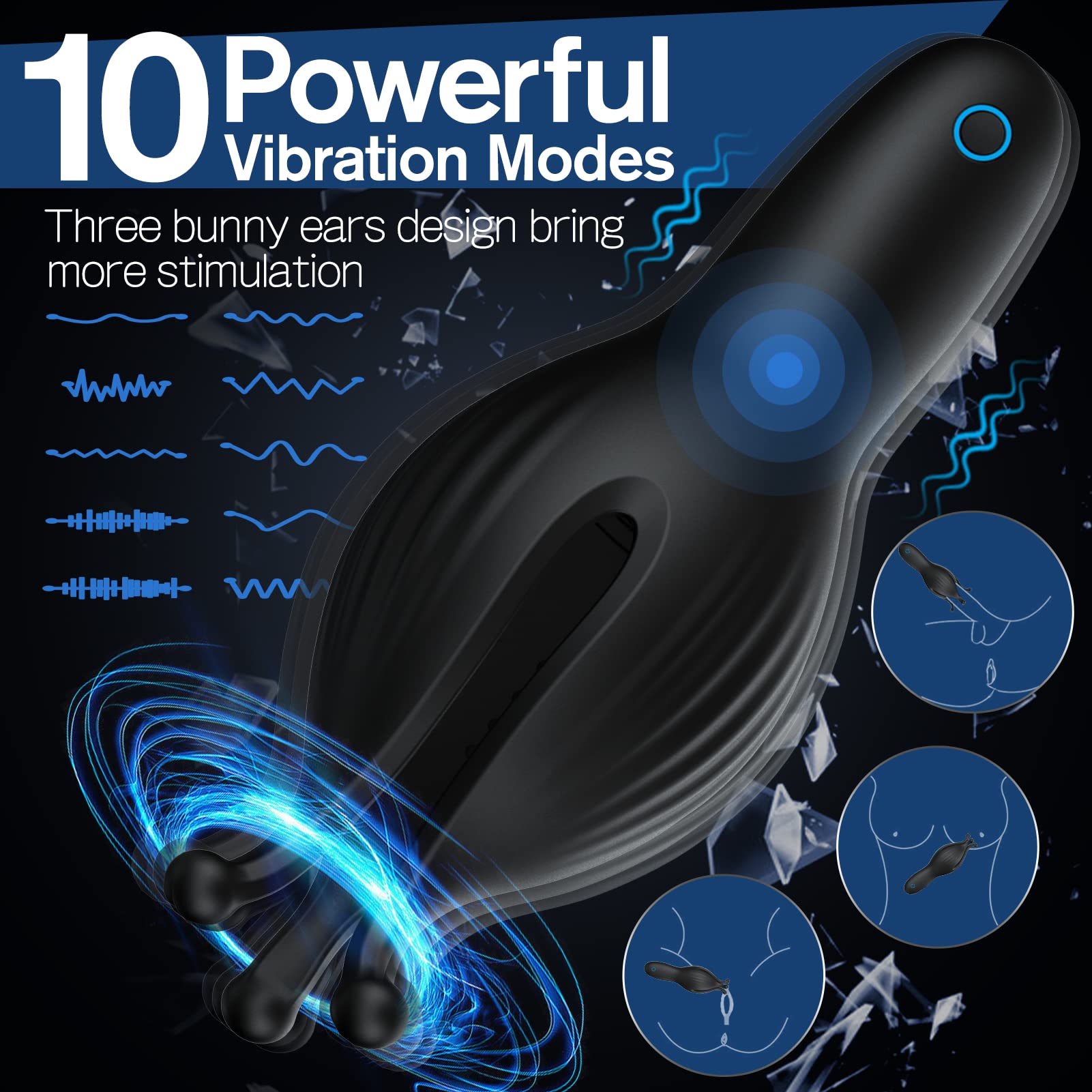 Penis Bunny Ears Vibrator - Vibrating & Compact