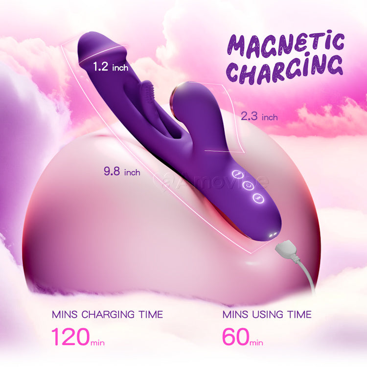 Flapping G-Spot Vibrator with Silicone Sleeves for Tapping, Tickling & Licking