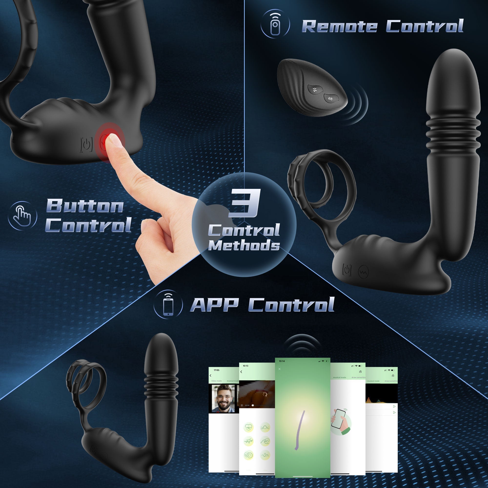 Thrusting Prostate Massager - Vibrating & App Controlled